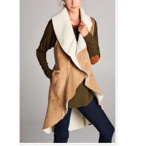 Shearing high low vest LAST ONE